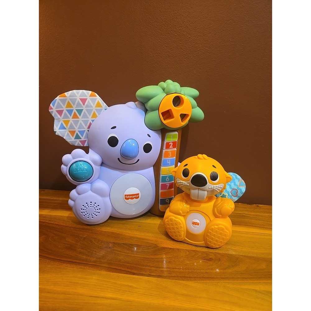 Fisher Price Linkimals Counting Koala & Boppin Beaver Tested- Batteries Included